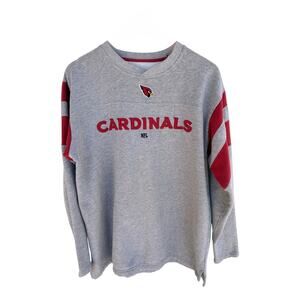 Arizona Cardinals Long Sleeve Shirt Mens XL Gray Red NFL Football Pullover
